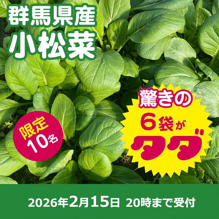 【プレゼント】小松菜6袋