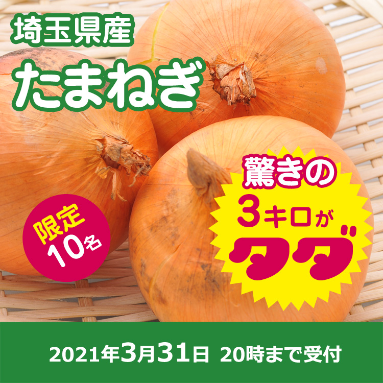 【プレゼント】たまねぎ3キロ