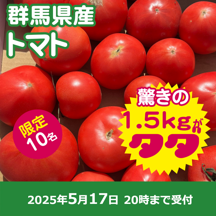 【プレゼント】規格外トマト1.5キロ